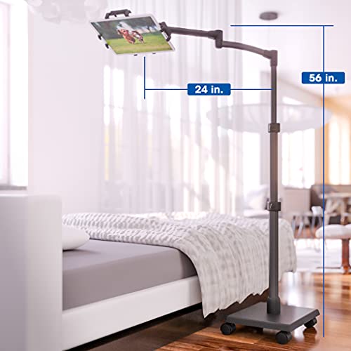 Levo G2 Deluxe Rolling Tablet Floor Stand Cart Kiosk For Residential And Commercial Use With All Ipad, Kindle Fire, Android, Samsung, Lenovo, Google, And Kids Tablets #TOP2