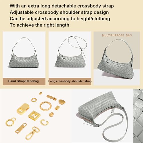 Image of Handbags Shoulder Bags for Women Small Bags Women's Woven Tote Bag Crossbody Handbag Travel Hand Bag Purse Hobo