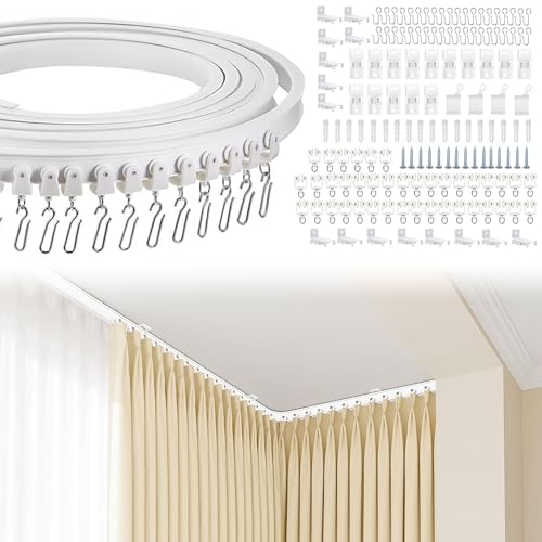 Flexible Gardinenschiene 5m, Vorhangschiene Deckenmontage,...