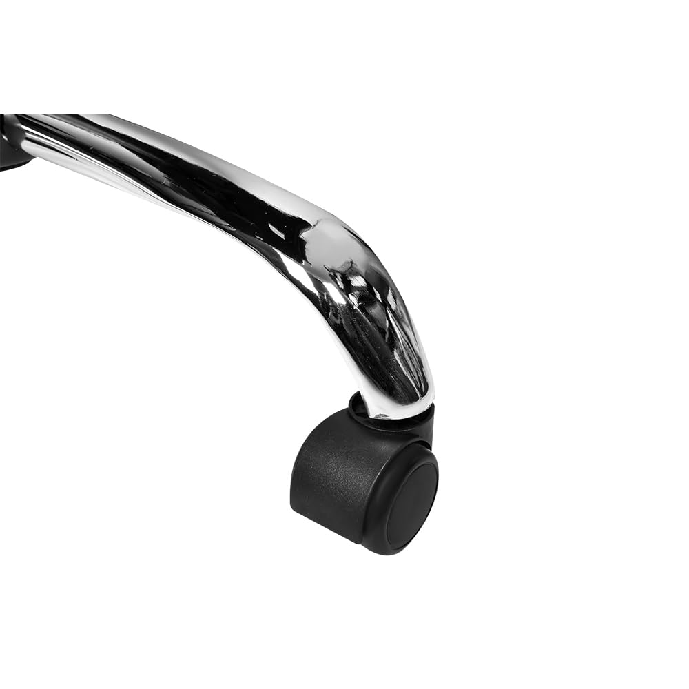Sedia girevole da ufficio, ergonomica, funzione tilt elegante, in ecopelle, colore bianco 23240
