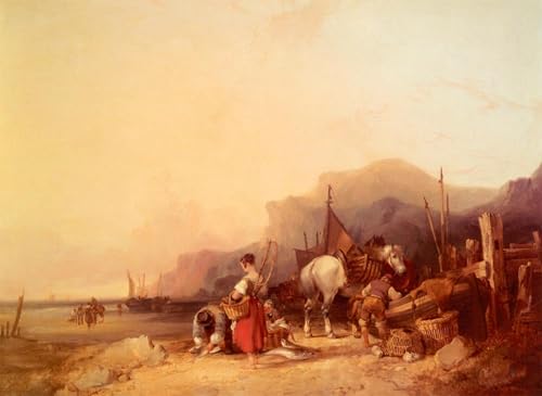 Impression tableaux graffiti art évocateur d'évasion marine William Shayer Snr 60x90