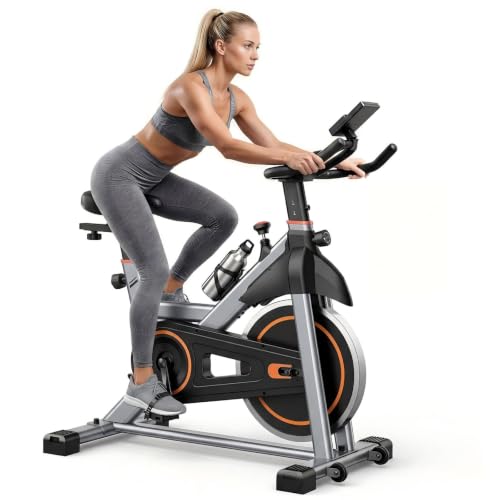 Image of NEWBULIG Exercise Bike with APP, Stationary Bikes for Home, Workout Bike for Adults & Seniors, Cycle Machine, Adjustable Height and Resistance, Low Noise, 265lbs Weight Capacity, Easy Assembly