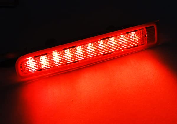 2x Feux stop arrière LED à lentille rouge pour portes battantes niveau haut central troisième feu stop gauche droite pour Transporter T5 Caravelle Multivan MK V 2003-2015