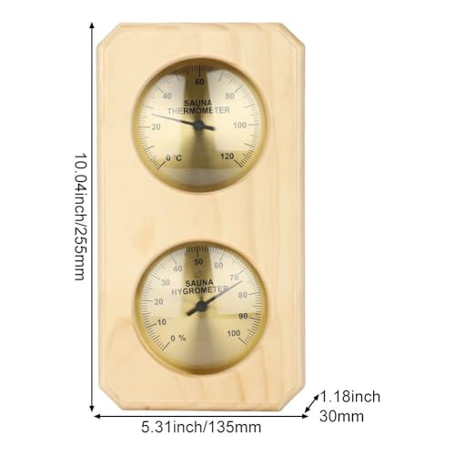 Thermo-hygromètre en métal pour sauna robuste durable