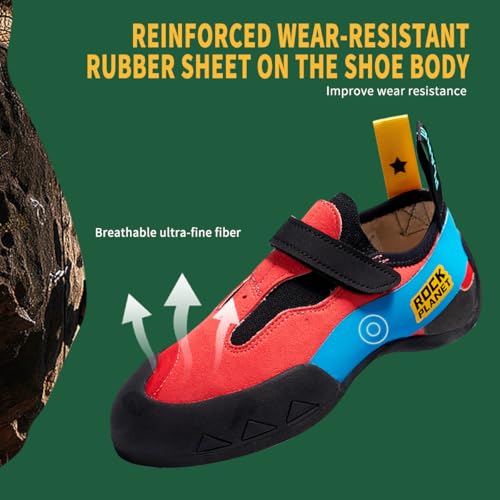 Men Women Sport Climbing Shoes Lightweight Bouldering Shoes with Sticky Rubber Sole for Indoor Outdoor Climbing Gym Breathable Slip-Resistant‌2