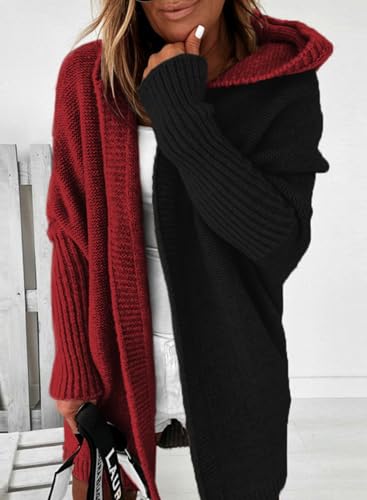 Image of Astylish Women 2026 Fall Clothes Outfits Hooded Knit Cardigan Sweaters
