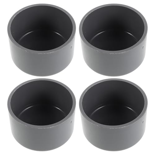 CIYODO 4 Tapas Antipolvo para Cojinetes de Rueda de Remolque de PVC Ø90 Mm, Gris, Cubiertas Protectoras de Eje para Caravana, Barco y Camping, Protección contra Polvo y Agua,