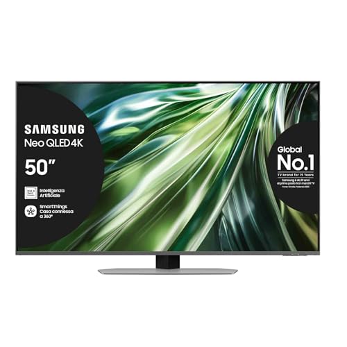 Samsung TV QE50QN94DATXZT Neo QLED 4K Mini LED, Smart TV 50' Processore NQ4 AI Gen2, Neo Slim, DVBT-2, Q-Symphony & Dolby Atmos, Integrato con Alexa, Carbon Silver 2024