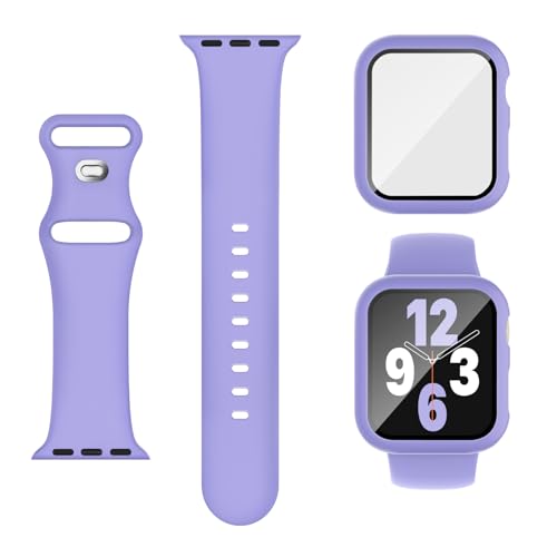 Adorique 3-in-1 Compatible for Apple Watch Band 40mm 41mm 42mm，Soft Silicone Sport Strap for...
