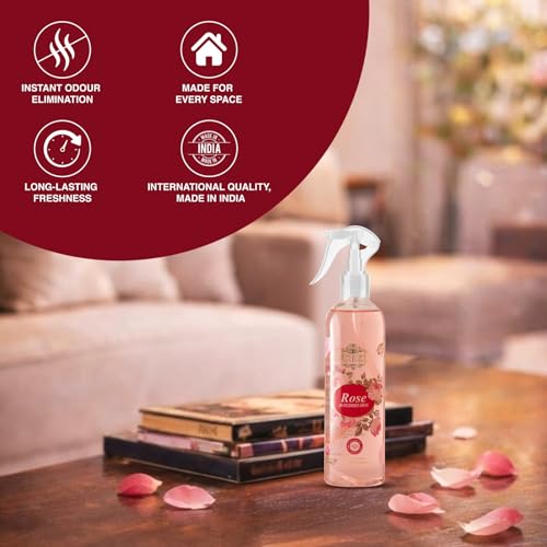 Image of Next Care English Leather Rose Air Freshener Spray for Home, Car & Office - 200 ml (Pack of 2) | Long Lasting Room Freshener | Gas-Free Deodorizer for Indoor Spaces | Twin Value Pack
