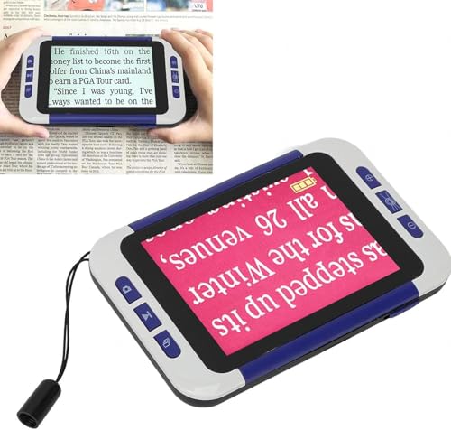 Digitale Lupe, tragbare Lupe zum Lesen, 2–32-facher Zoom, mehrere Farbmodi, unverzichtbare Sehhilfe für Bücher und Schreiben