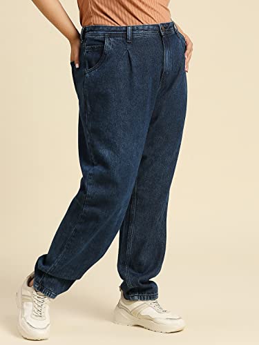 Image of HIGH Star Women's Relaxed Fit High Rise Plus Size High-Rise Pure Cotton Joggers