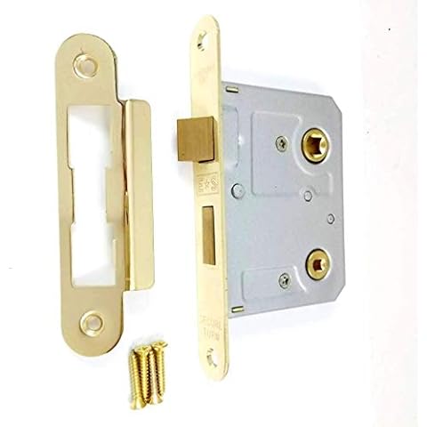 Radius Bathroom Mortice Lock Eurospec in Electro Brass Gold Cover