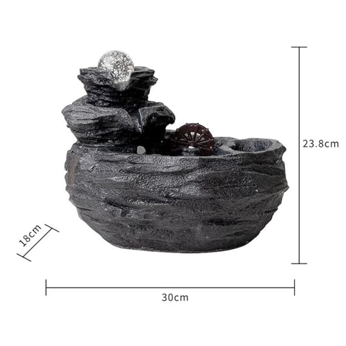 Fontaine à eau de table blanche cascade de relaxation pour maison et bureau - 3