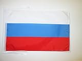 bandera rusia escudo Acabados : Bordes reforzados y cosidos