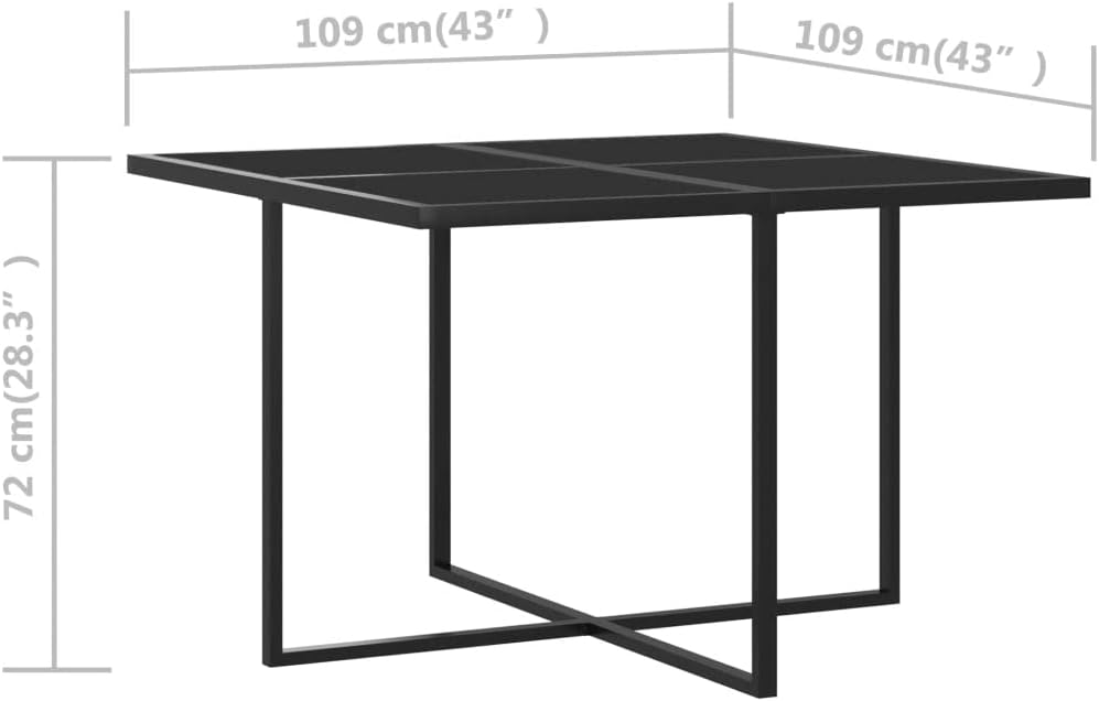 vidaXL Patio Dining Set 9 Piece, Patio Dining Table Set with Glass Tabletop, Rattan Chairs with Cushions, Outdoor Furniture Set, Modern, Poly Rattan Gray