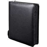 Bind T 3 - Systemplaner Organizador agenda A5 con cierre con velcro, de cuero de Nappa, negro