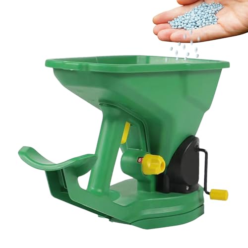 lisutupode Esparcidor de césped | Esparcidor de manivela de mano para transmisión de césped - Herramienta de plantación portátil ergonómica con control ajustable para patio, granjas pequeñas, viveros