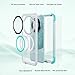 FONREST for Huawei Mate 60 Pro/60 Pro+ Frosted Translucent IP68 Waterproof Case w/Magnet Ring for Wireless Charging Full-Body Sealed Slim Snow-Shock-Dust-Proof Underwater Cover w/Lanyard (Lake Blue)