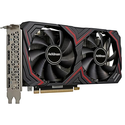 RX 590 8GB GDDR5 Graphics Card, 256 Bit RX 590 2304SP Gaming Graphics Card, PCIe 3.0 x16, 8-Pin Input DirectX 12 GPU for Gaming PC, DP*3+HDMI Output, 1080P Display, Dual Fan Cooling Low Noise