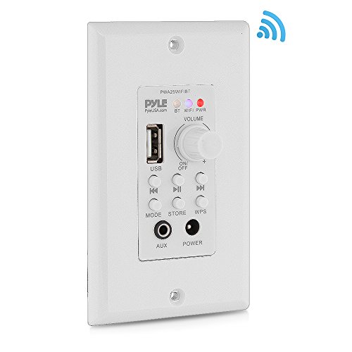 in Wall Mount Bluetooth Receiver - WiFi Wireless Audio Music Speaker Control, Stereo