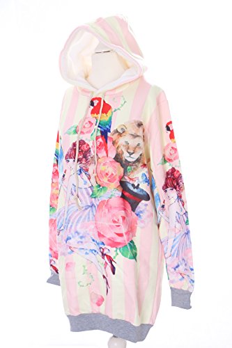 Princesse lion pastel Pull à capuche rose au style Goth