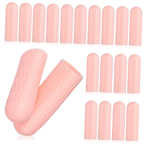 Anneome 10 Pairs Finger Protection Gel Womens Glove Women Mittens for Men Food Safe Finger Silicone Finger Protectors Silicone Gloves Five Fingers Sebs Toe Cover Men and Women