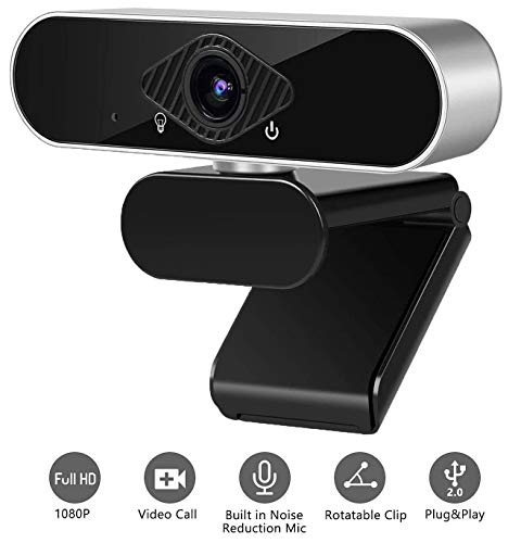 HD 1080P Webcam with Microphone, Computer USB Webcam for Desktop/Laptop External PC Camera