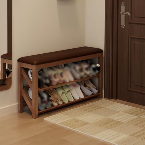 Banc à chaussures peu encombrant doté d'une étagère inclinée ergonomique - 8