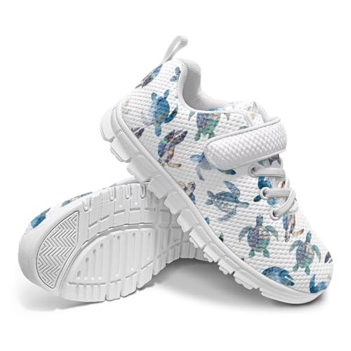 Yzaoxia Unisex Kids Sneakers Hook and Loop Boys Girls Walking Shoes