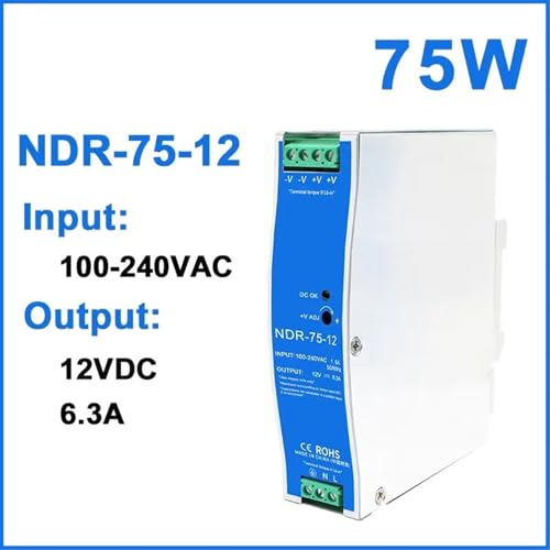 NDR-75-12 12V 6,3A transformateur de puissance AC/DC unique - 2