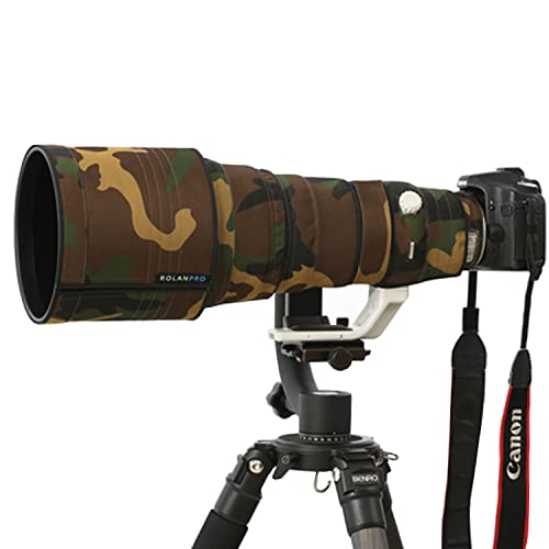 OLEKURTキャノン レンズ コート防水材質レンズ保護カバーCanon EF 400mm F/2.8 L IS II USM 用望遠レンズ コート キャノン レンズ迷彩保護カバー 三層構造の生地でレンズをガード【色の番号:#防水材質-軍緑迷彩】