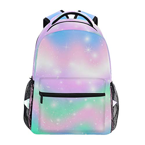 Mochilas escolares pastel arco iris temático estudiante grande para niñas niños escuela