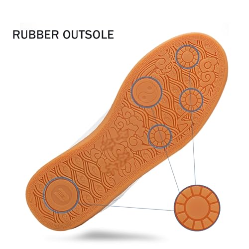 RZDYSQ Men's Tai-Chi Kung-Fu Trainers Non-Slip Breathable Fitness Shoes Tai Chi Shoes Men Women Martial Arts Shoes (Black,US-8.5)3