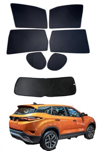 Image of Premium Car Sunshade Fix Type Non-Magnetic Curtain with Rear Dicky Curtain Set of 7pc for Old Harrier 2019-2023