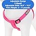 Pawtitas Solid Step-in Dog Harness – Adjustable No-Pull Vest for Puppies to Seniors, Safe & Comfortable XS Pink