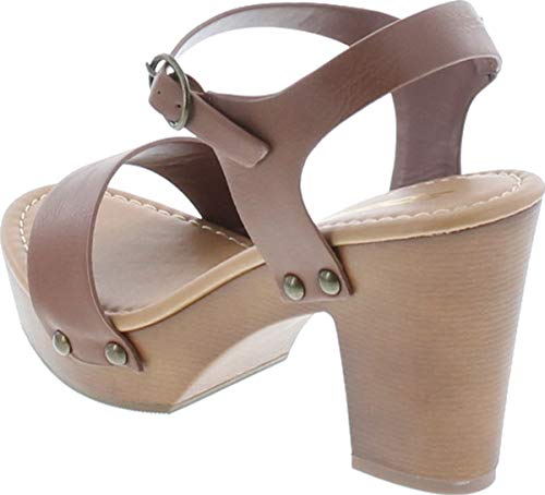 Image of Soda CHIVAS ~ Women's Bold Buckles Studded Wedge Sandal
