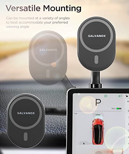 GALVANOX Phone Holder for Tesla Model 3 / Model Y - Magnetic Car Mount with Wireless Charging (Compatible with MagSafe) - Image 2