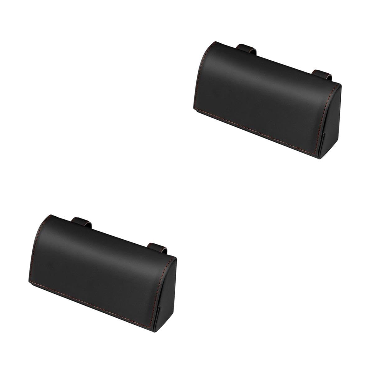 2piezas Estuche De Gafas De Sol para Coche Organizador De PU para Visera Caja De Almacenamiento Multifuncional para Gafas y Tarjetas