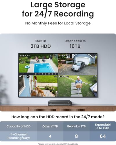 Image of REOLINK 8CH 4K Security Camera System with PT Auto-Tracking RLK8-800PT4