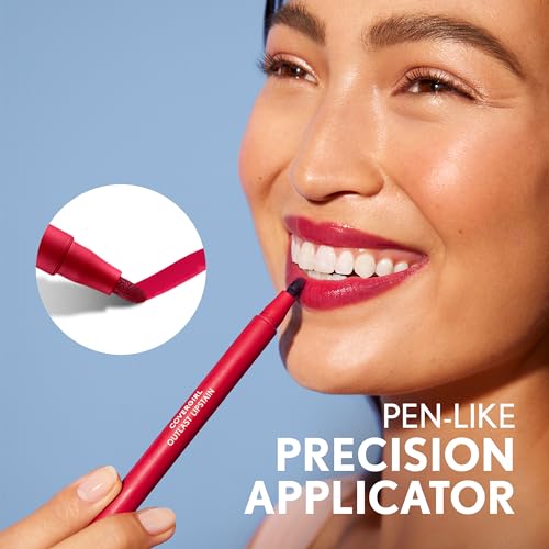 Covergirl Outlast Lipstain, 55 Atomic Love, Smooth Application, Precise Pen-Like Tip, Transfer-Proof, Satin Stained Finish, Vegan Formula, 0.06oz - image 7