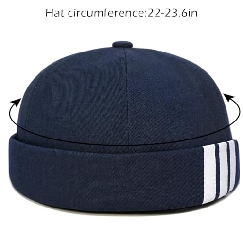 Image of Dome Brimless Hats for Women Men Beanie Docker Cap Sailor Skull Cap
