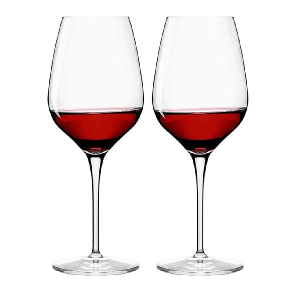QUNINE Copas de Vino de Tallo Largo para Vino Tinto y Blanco, Copas de Vino Transparentes cristalinas sin Plomo sopladas a Mano de 14,5 oz para degustación de vinos y Bodas