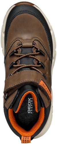 Image of Geox J Flexyper Plus Boy Ankle BootKids, Brown Cotto Black, 8 US