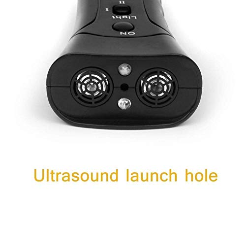 Moh Handheld Dog Repellent, Dual Channel Electronic Animal Repellent, Handy Ultrasonic Dog Deterrent for Outdoor Camping Garden, Bark Stopper + Good Behavior Dog Training