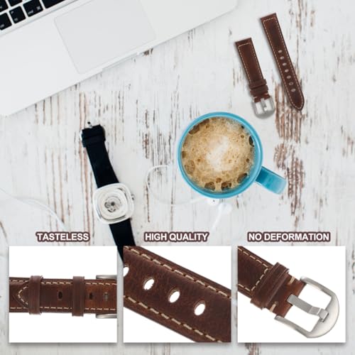 Bracelet Healvian rétro en cuir de vachette véritable avec sangle ajustable - 4