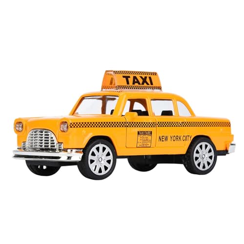 Mrisata New York City Taxi, Toy Taxi, Yellow New York Taxi with Kickback Action, 1:32 Scale, New York City Taxi, Yellow Taxi, Model
