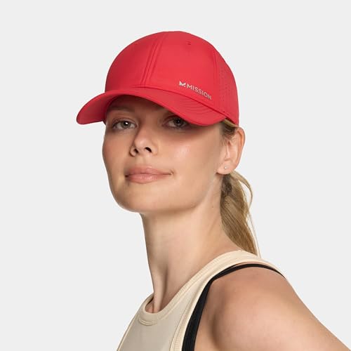 Image of MISSION Cooling Vented Performance Hat Unisex Cap for Workouts, Golf & Running, Sweat & Water Activated Technology
