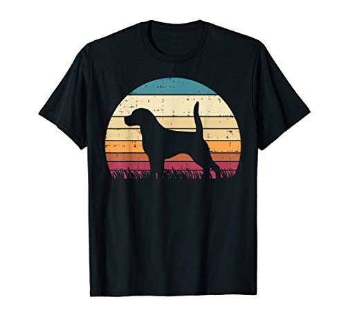 Beagle Silhouette Sunset Retro Animal Pet Hound Dog Gift T-Shirt