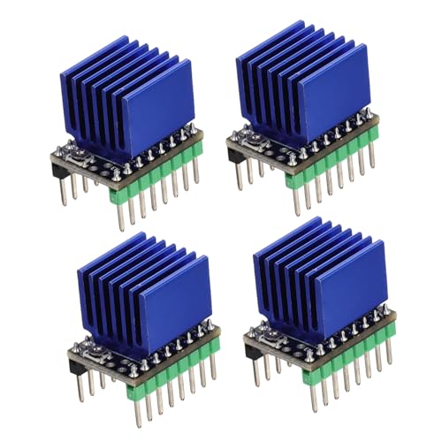 Ciieeo 4 Sets Stepstick Mute Driver Module for 3d Printer, Silent Stepper Motor Driver with Independent Operation, Compa